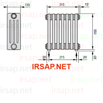 Радиатор IRSAP Tesi 40550/7 T16 CL 01